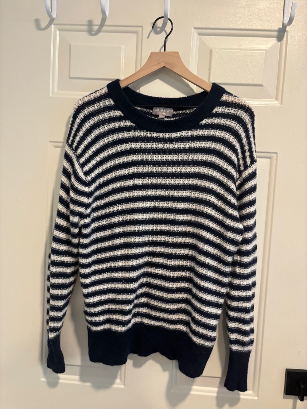 j crew cashmere striped sweater